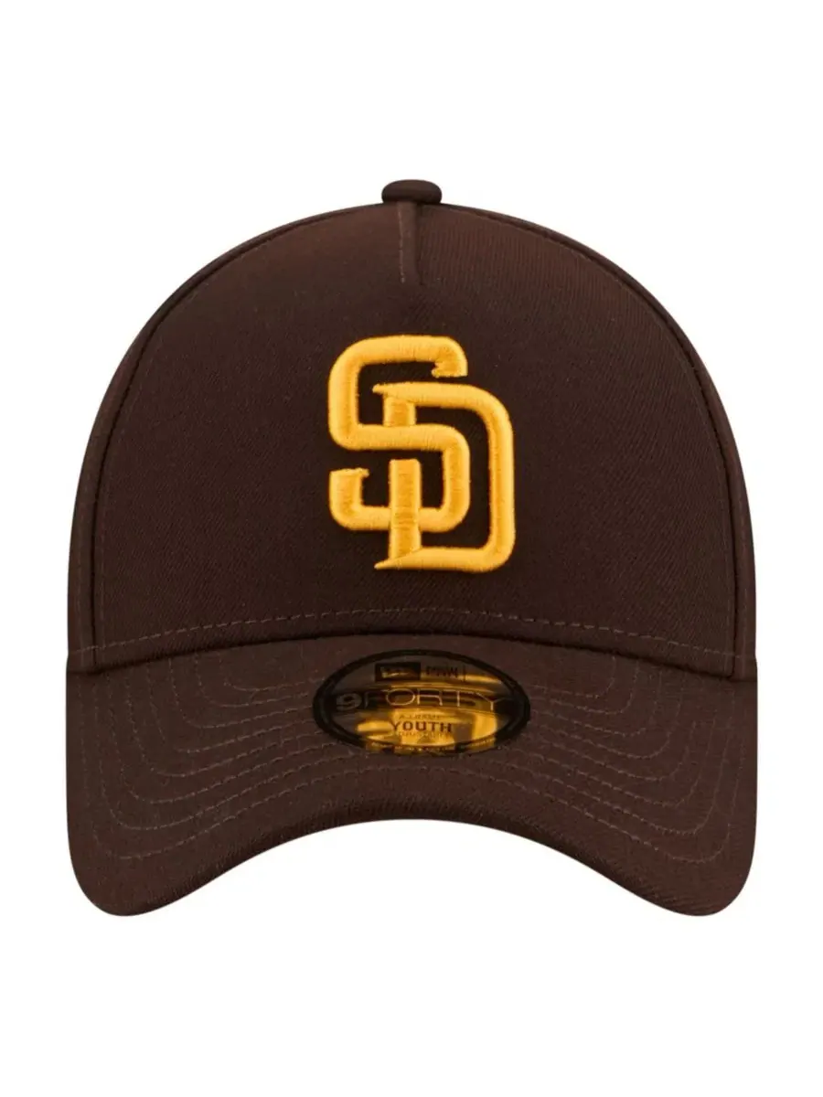 Кепка New Era 9FORTY A-Frame с вышитым логотипом San Diego Padres — изображение 5 из 5, коричневый