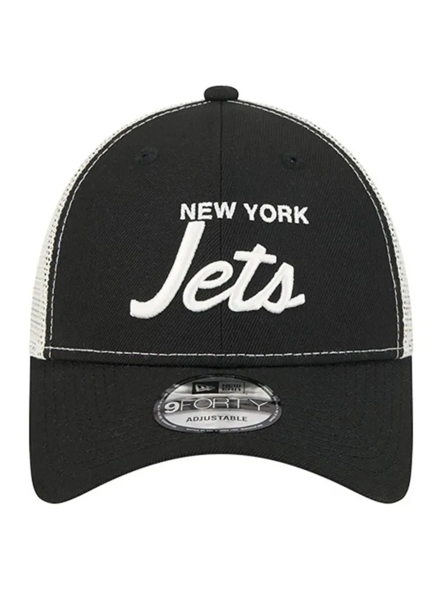 Кепка New York Jets Apple Trucker 9FORTY Adjustable Hat New Era — изображение 2 из 5, черный