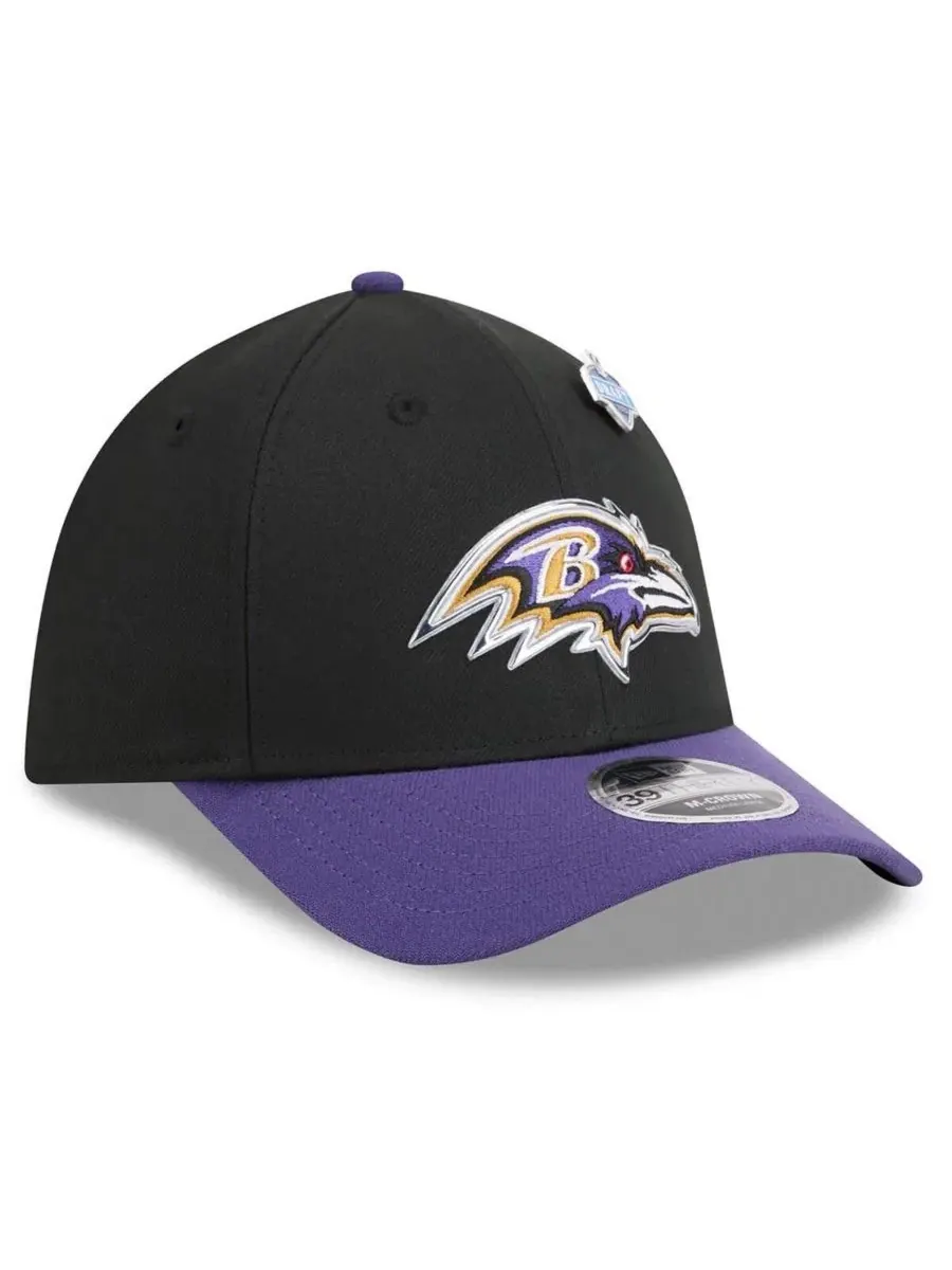 Кепка M-Crown Flex Hat с вышивкой логотипа New Era — изображение 3 из 5, черный фиолетовый