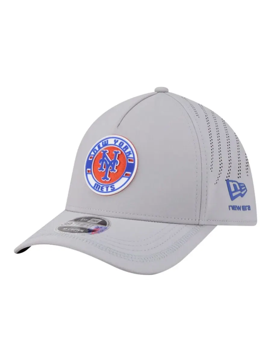 Кепка New Era New York Mets Patch 39THIRTY A-Frame M-Crown Perforated Flex Hat