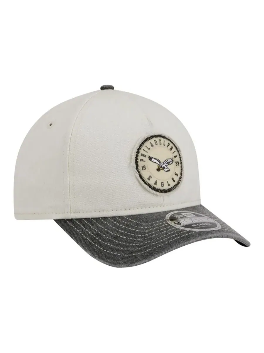 Бейсболка New Era 9FORTY с аппликацией Philadelphia Eagles — изображение 3 из 4, белый черный