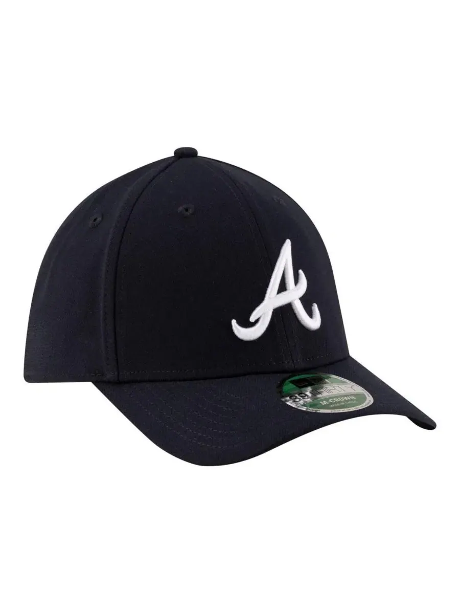 Кепка New Era 39THIRTY M-Crown Flex с вышивкой Atlanta Braves — изображение 3 из 4, темно-синий