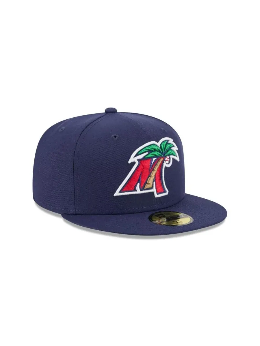 New Era Мужская кепка Navy Fort Myers Mighty Mussels Theme Nights 59FIFTY Fitted Hat — изображение 3 из 4, темно-синий