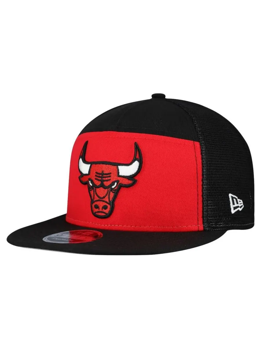 New Era Мужская красно-черная бейсболка Chicago Bulls Outdoor Split Panel 9FIFTY Snapback