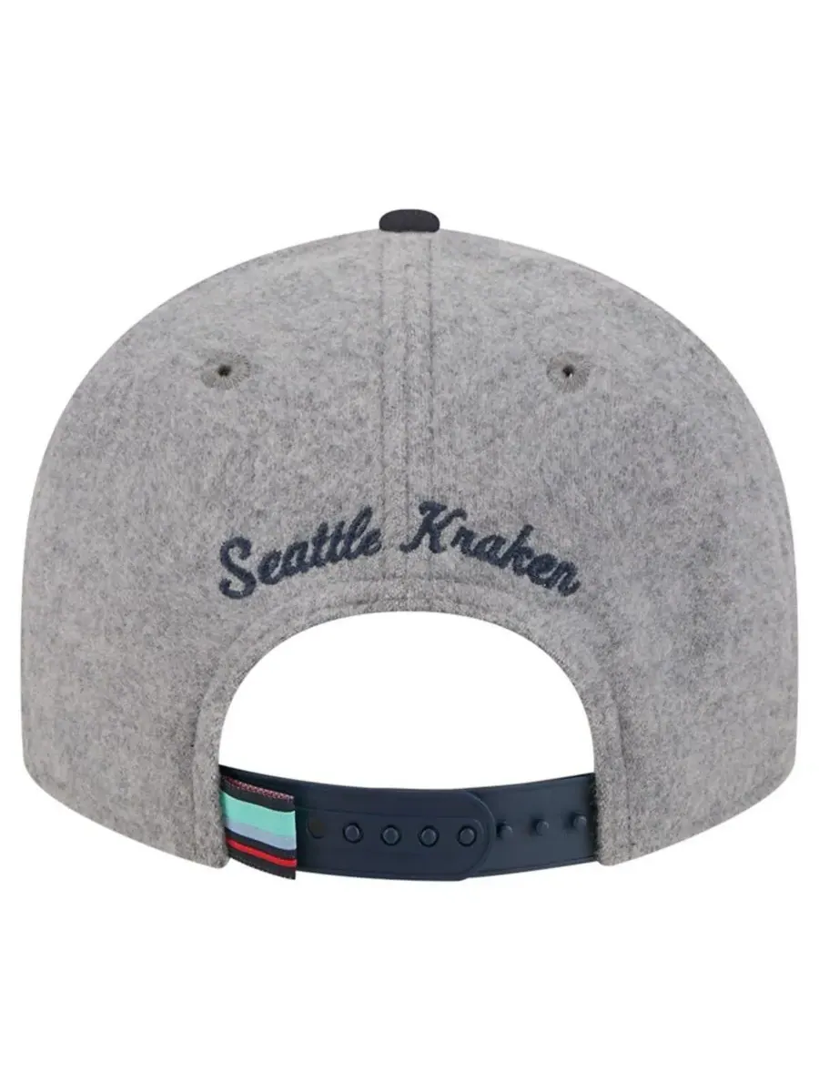 New Era Мужская серая/темно-синяя шерстяная кепка Seattle Kraken с низким профилем и — изображение 3 из 5, серый темно-синий