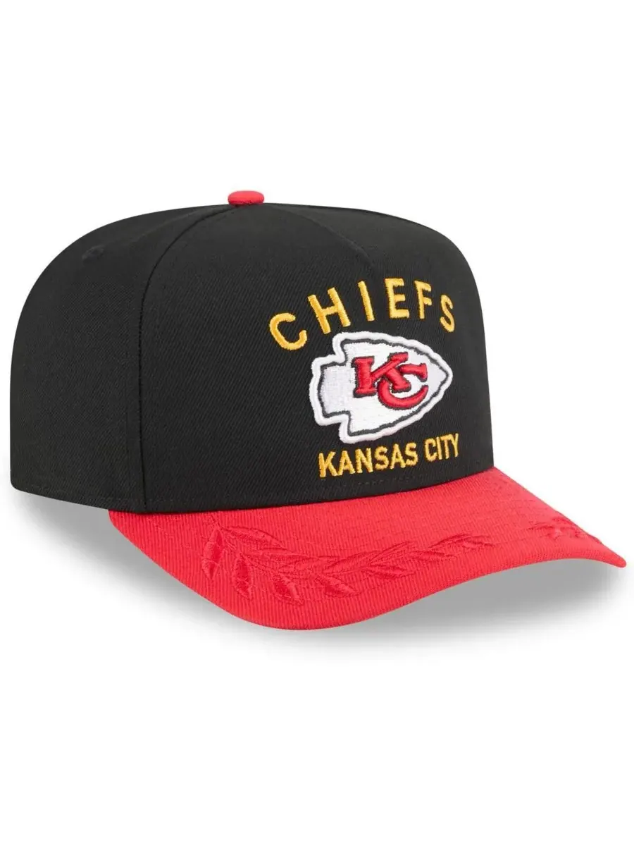 New Era Бейсболка Big Boys and Girls Black/Red Kansas City Chiefs 2025 NFL Draft A-Frame 9FIFTY — изображение 3 из 4