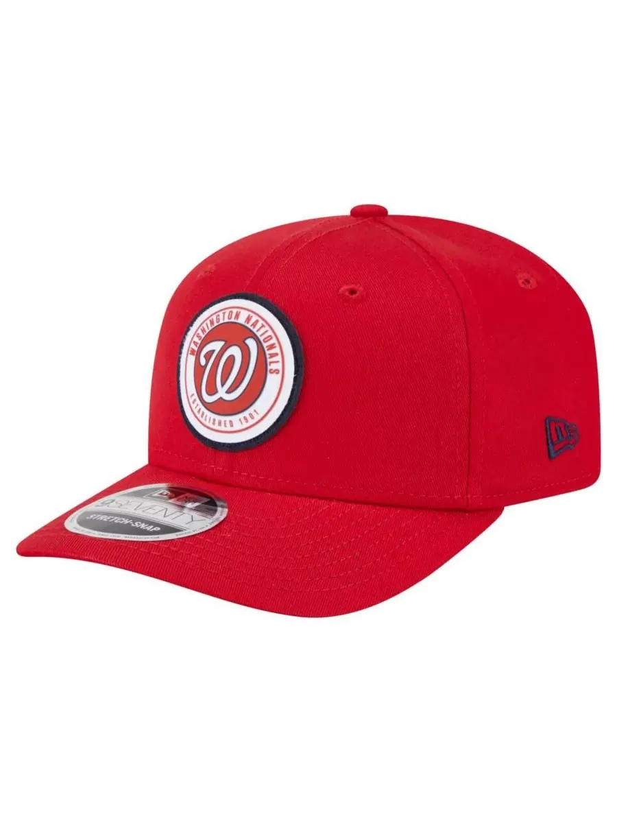 New Era Мужская красная кепка Washington Nationals с круглой нашивкой и застежкой-липучкой 9SEVENTY