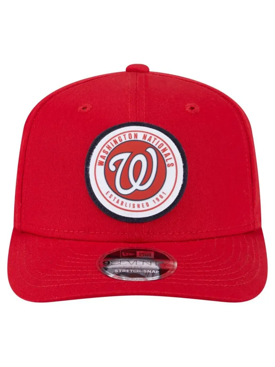 New Era Мужская красная кепка Washington Nationals с круглой нашивкой и застежкой-липучкой 9SEVENTY — изображение 2 из 4