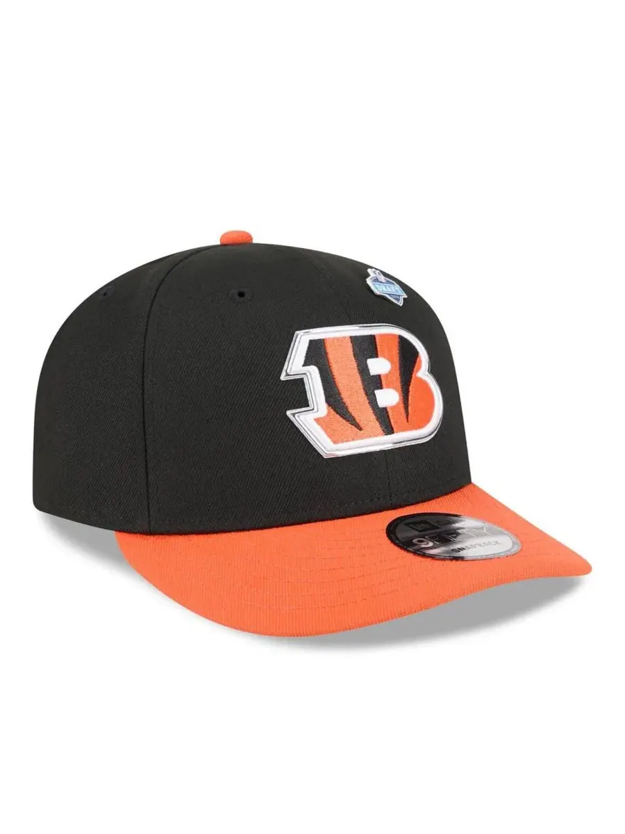 Кепка-снэпбек с принтом, модель 2026 NFL Draft On Stage Pre-Curved 9FIFTY New Era — изображение 3 из 5, черный оранжевый