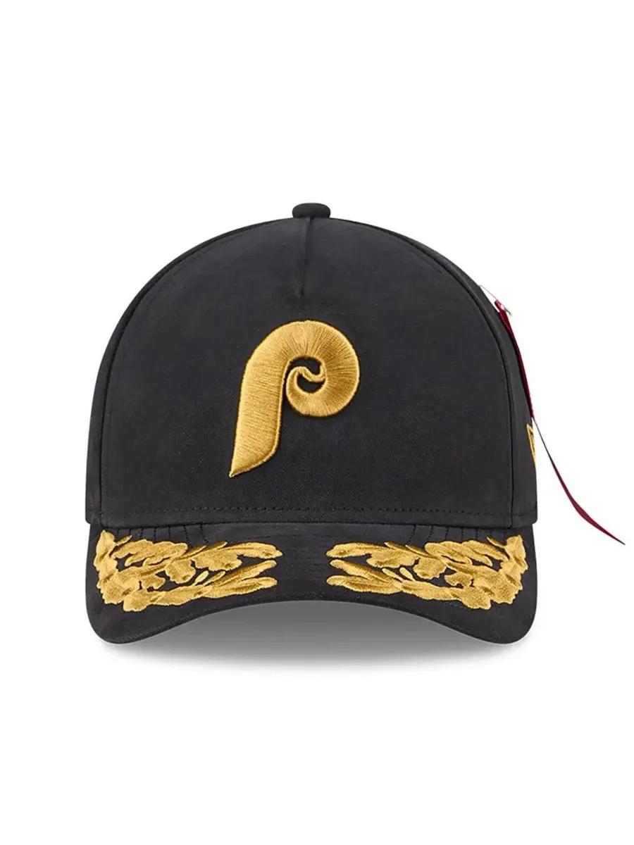 Кепка Philadelphia Phillies A-Frame 9FORTY New Era x Alpha Industries — изображение 2 из 4, черный