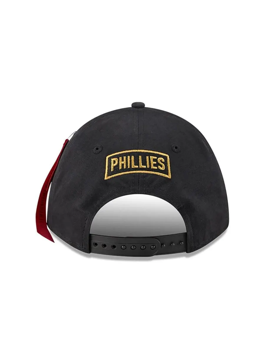 Кепка Philadelphia Phillies A-Frame 9FORTY New Era x Alpha Industries — изображение 4 из 4, черный