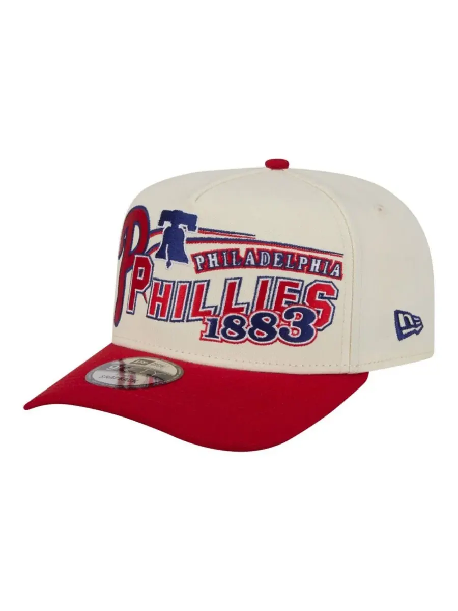 Кепка-снэпбек Classic A-Frame 9FIFTY Philadelphia Phillies New Era — изображение 3 из 5, кремовый красный