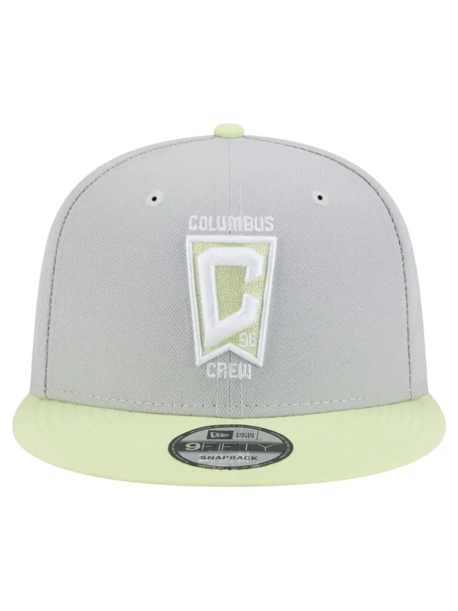 New Era Мужская серая кепка Columbus Crew Color Pack Two-Tone 9FIFTY Snapback — изображение 2 из 4, серый