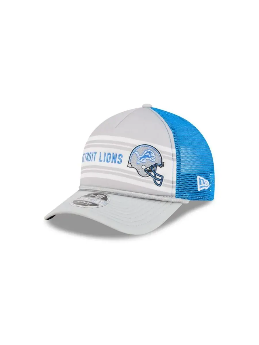New Era Мужская серая регулируемая кепка Detroit Lions Linear A-Frame 9FORTY
