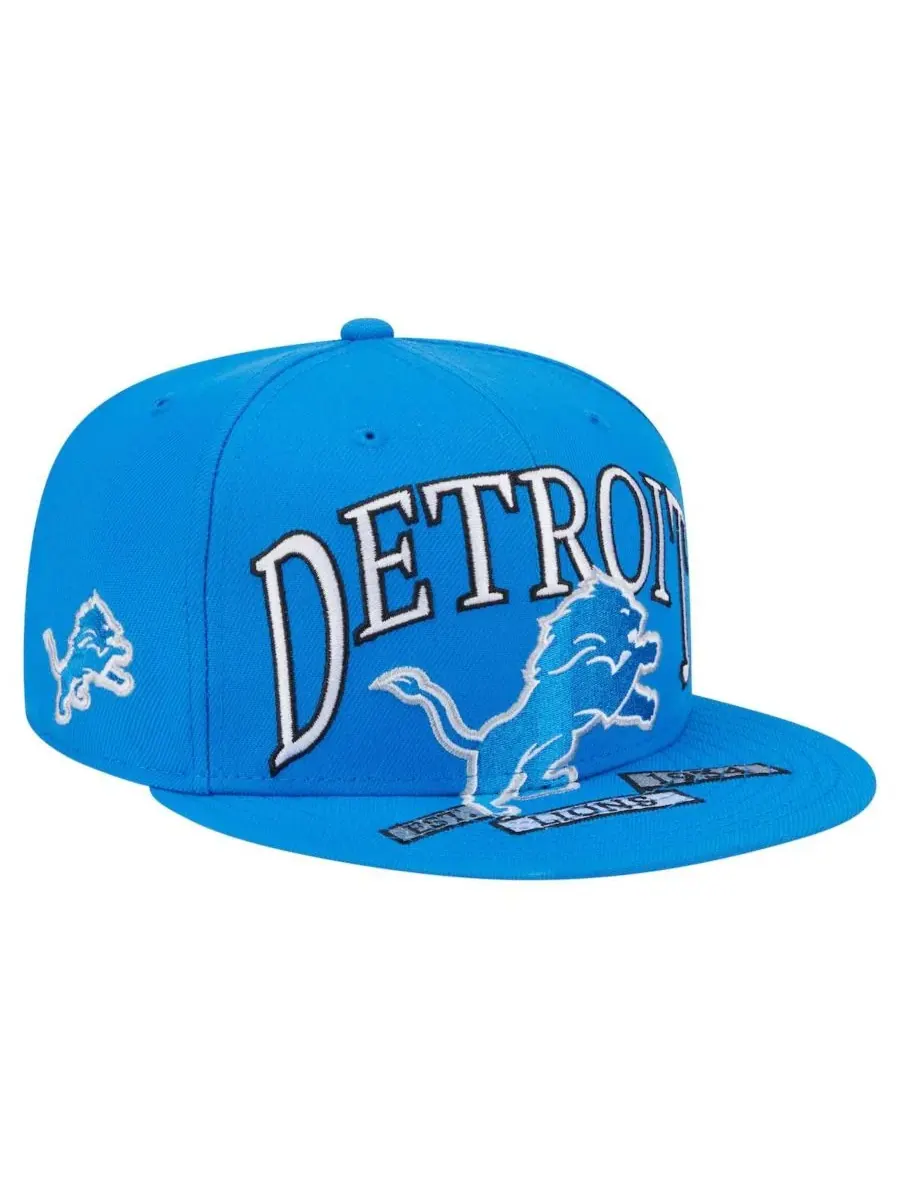 New Era Мужская синяя кепка Detroit Lions Oversized 59FIFTY Fitted Hat