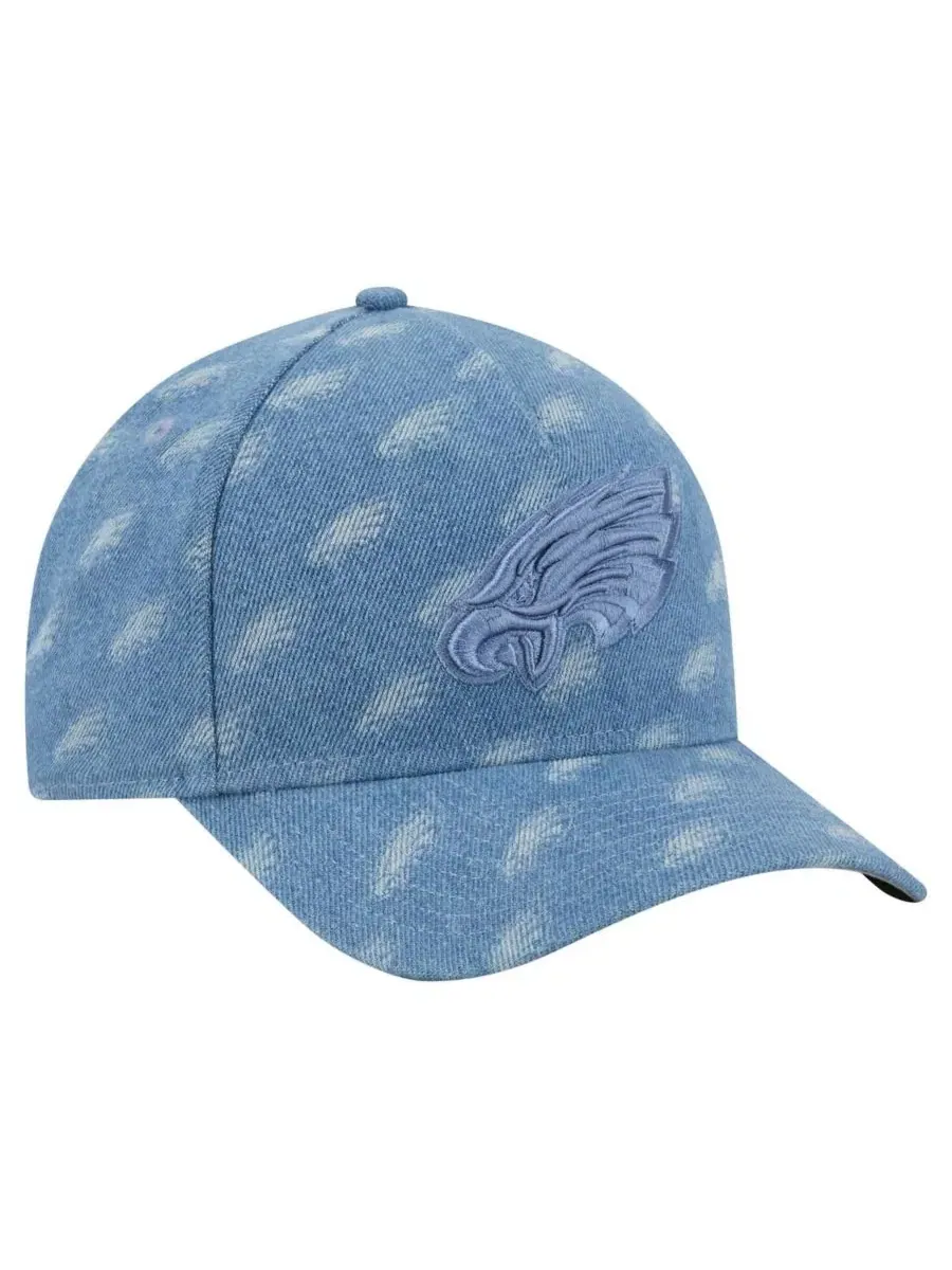 Кепка с вышитым логотипом Philadelphia Eagles New Era — изображение 4 из 5, джинсовый синий
