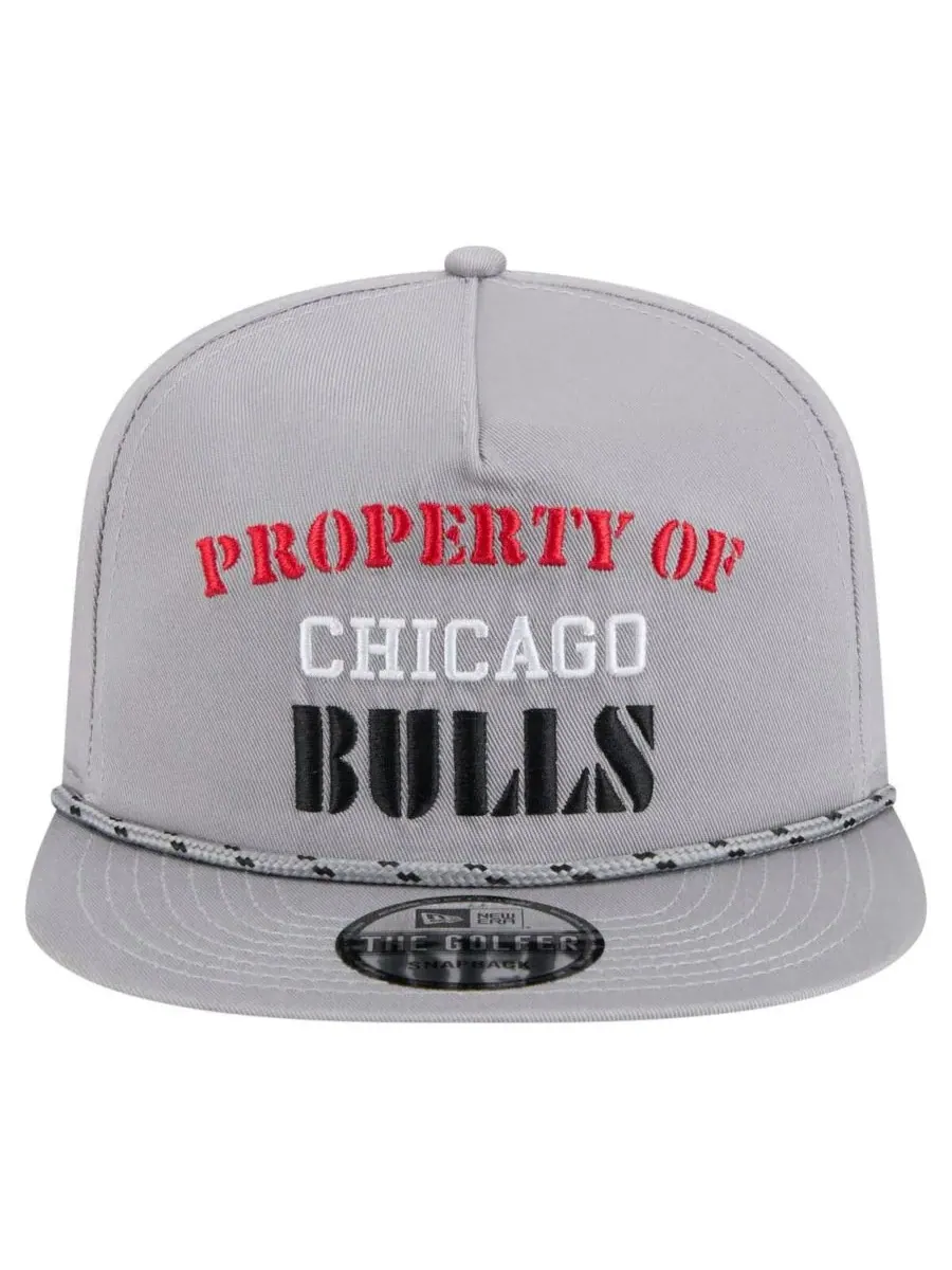 New Era Мужская серая бейсболка Chicago Bulls в стиле ретро Property Of Golfer — изображение 2 из 4, серый