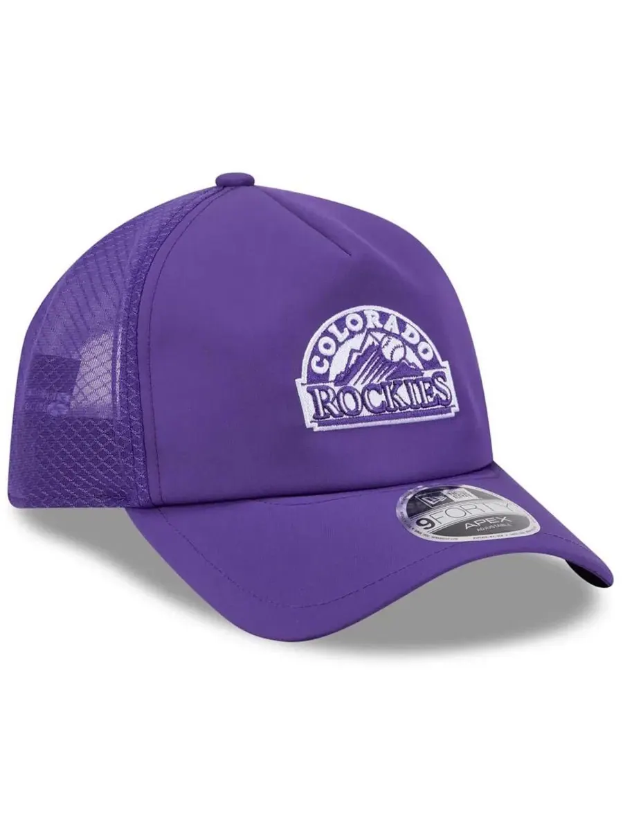 Бейсболка New Era с вышитым логотипом Colorado Rockies — изображение 3 из 4, фиолетовый
