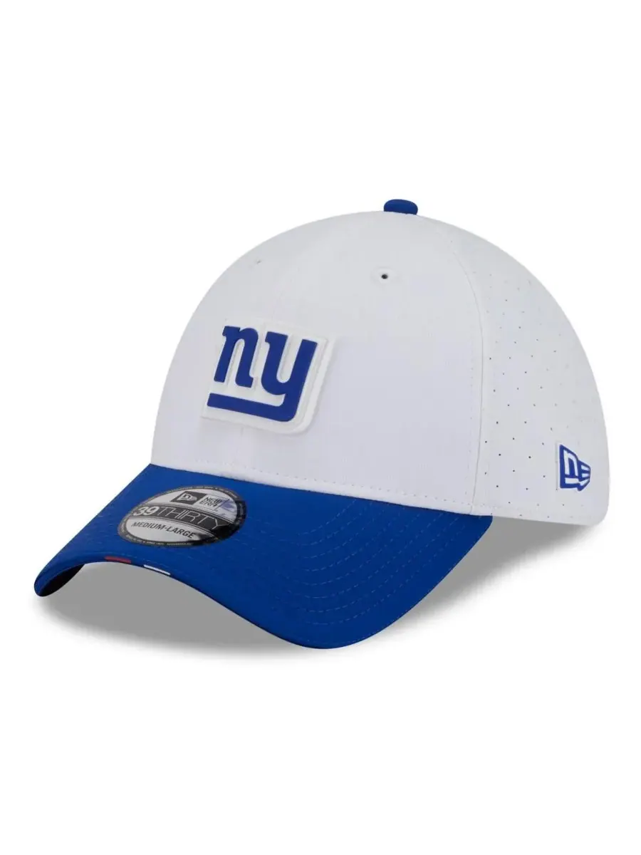 New Era Мужская кепка White/Royal New York Giants 2025 NFL Training Camp 39THIRTY Flex Hat