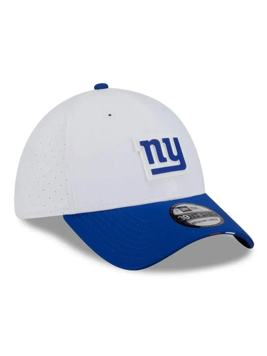 New Era Мужская кепка White/Royal New York Giants 2025 NFL Training Camp 39THIRTY Flex Hat — изображение 2 из 4, белый