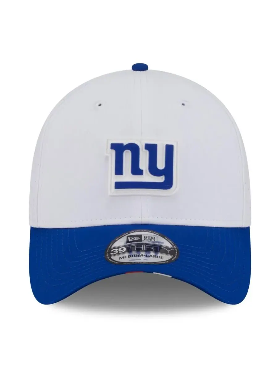 New Era Мужская кепка White/Royal New York Giants 2025 NFL Training Camp 39THIRTY Flex Hat — изображение 3 из 4, белый