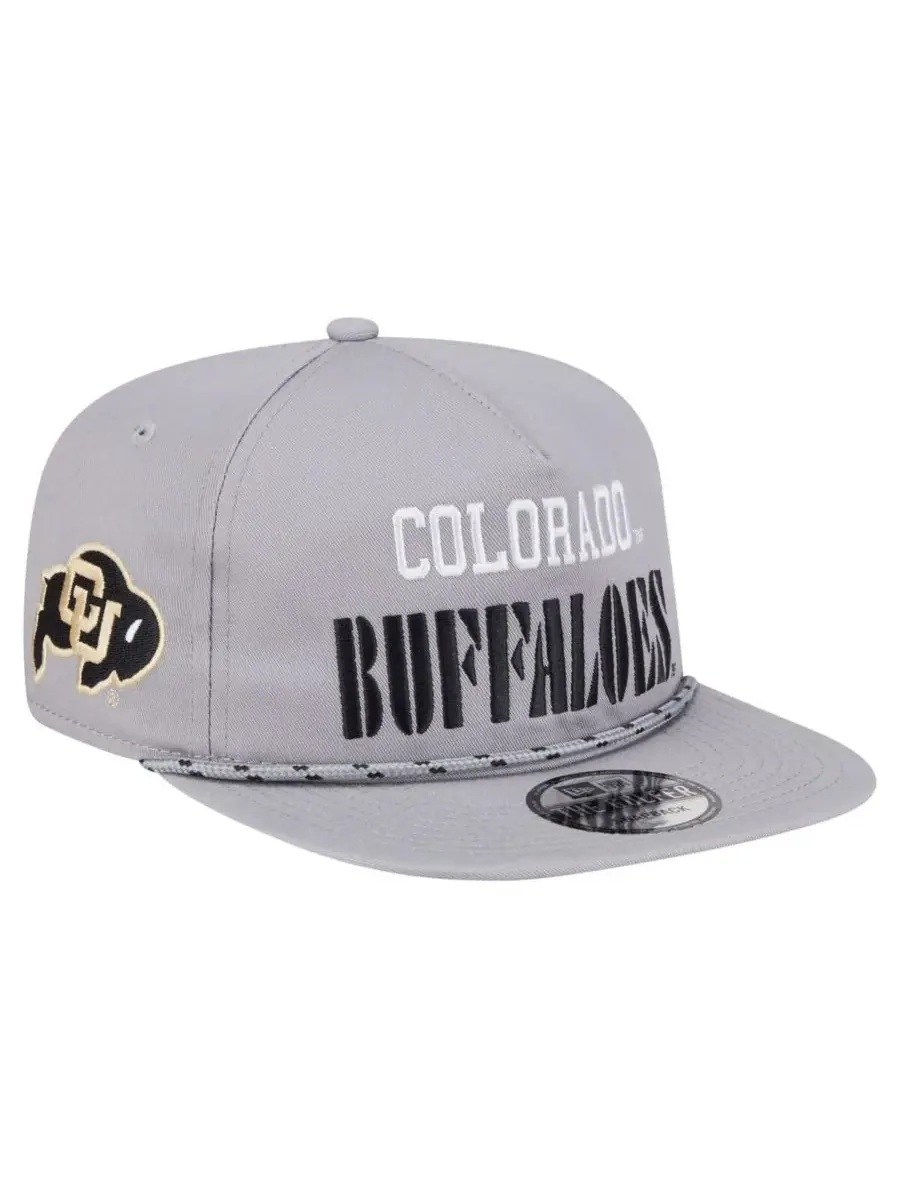 New Era Мужская серая винтажная кепка для гольфа Colorado Buffaloes с регулируемым размером