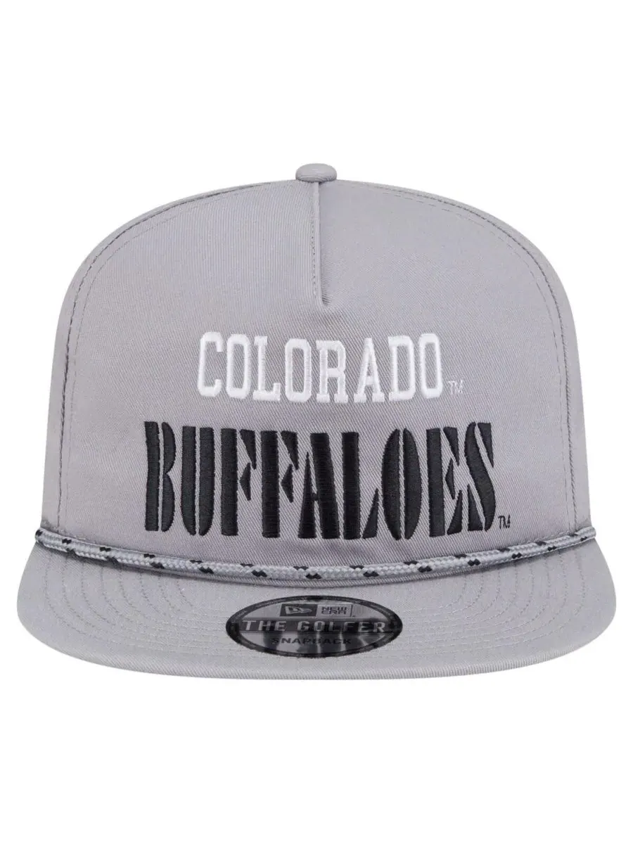New Era Мужская серая винтажная кепка для гольфа Colorado Buffaloes с регулируемым размером — изображение 2 из 5, серый