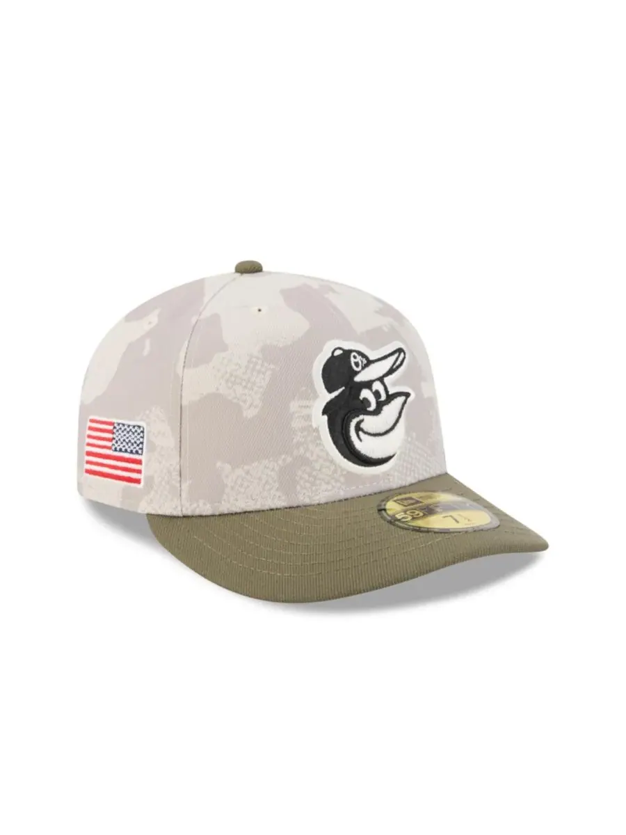 New Era Мужская светло-бежевая/оливковая бейсболка Baltimore Orioles ко Дню вооруженных сил 2025 — изображение 2 из 7