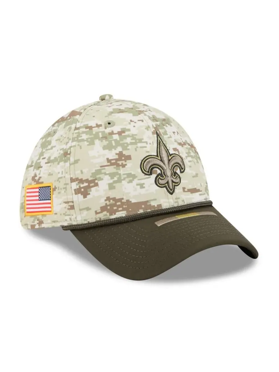 New Era Мужская камуфляжная кепка New Orleans Saints 2025 Salute to Service 39THIRTY Flex Hat