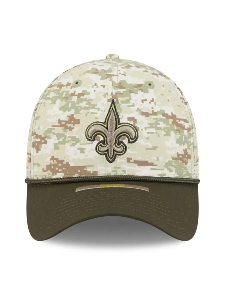 New Era Мужская камуфляжная кепка New Orleans Saints 2025 Salute to Service 39THIRTY Flex Hat — изображение 5 из 5