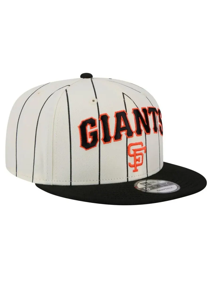 New Era Мужская белая кепка-бейсболка San Francisco Giants в полоску 9FIFTY — изображение 3 из 5, бежевый