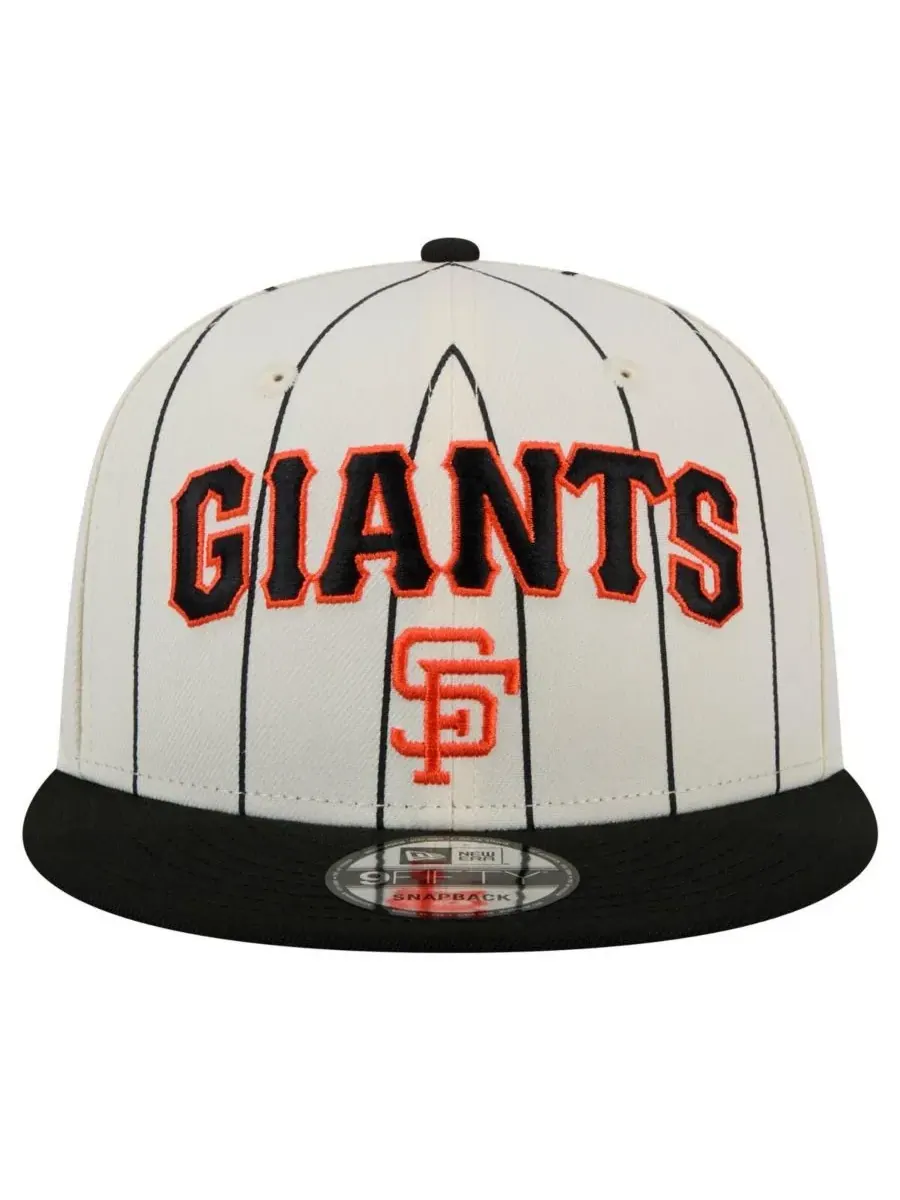 New Era Мужская белая кепка-бейсболка San Francisco Giants в полоску 9FIFTY — изображение 5 из 5, бежевый