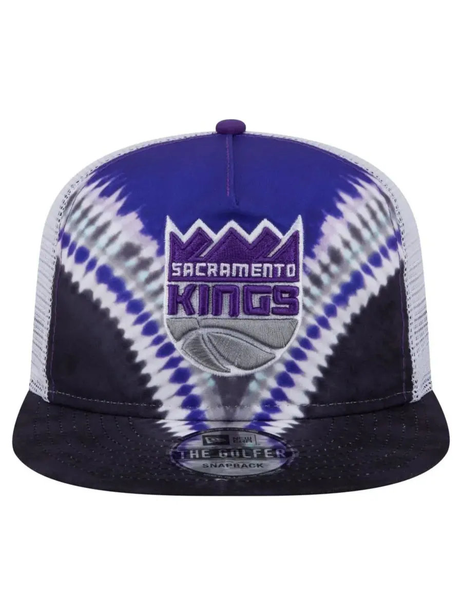 New Era Мужская кепка-бейсболка Sacramento Kings в стиле ретро — изображение 2 из 4, черный фиолетовый