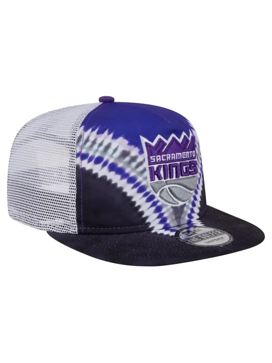 New Era Мужская кепка-бейсболка Sacramento Kings в стиле ретро — изображение 3 из 4, черный фиолетовый