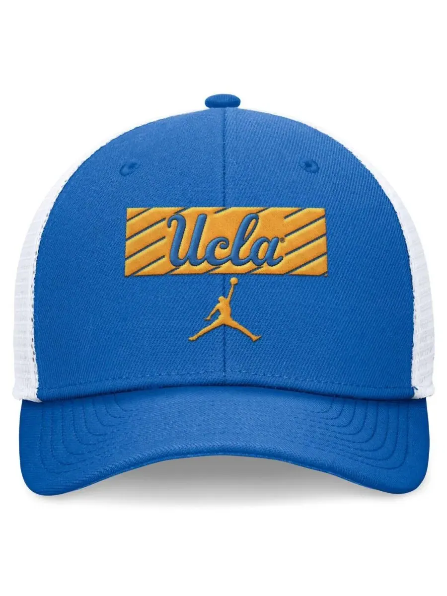 Jordan Мужская сине-белая регулируемая кепка-тракер с символикой UCLA Bruins 2024 года — изображение 2 из 4, синий белый