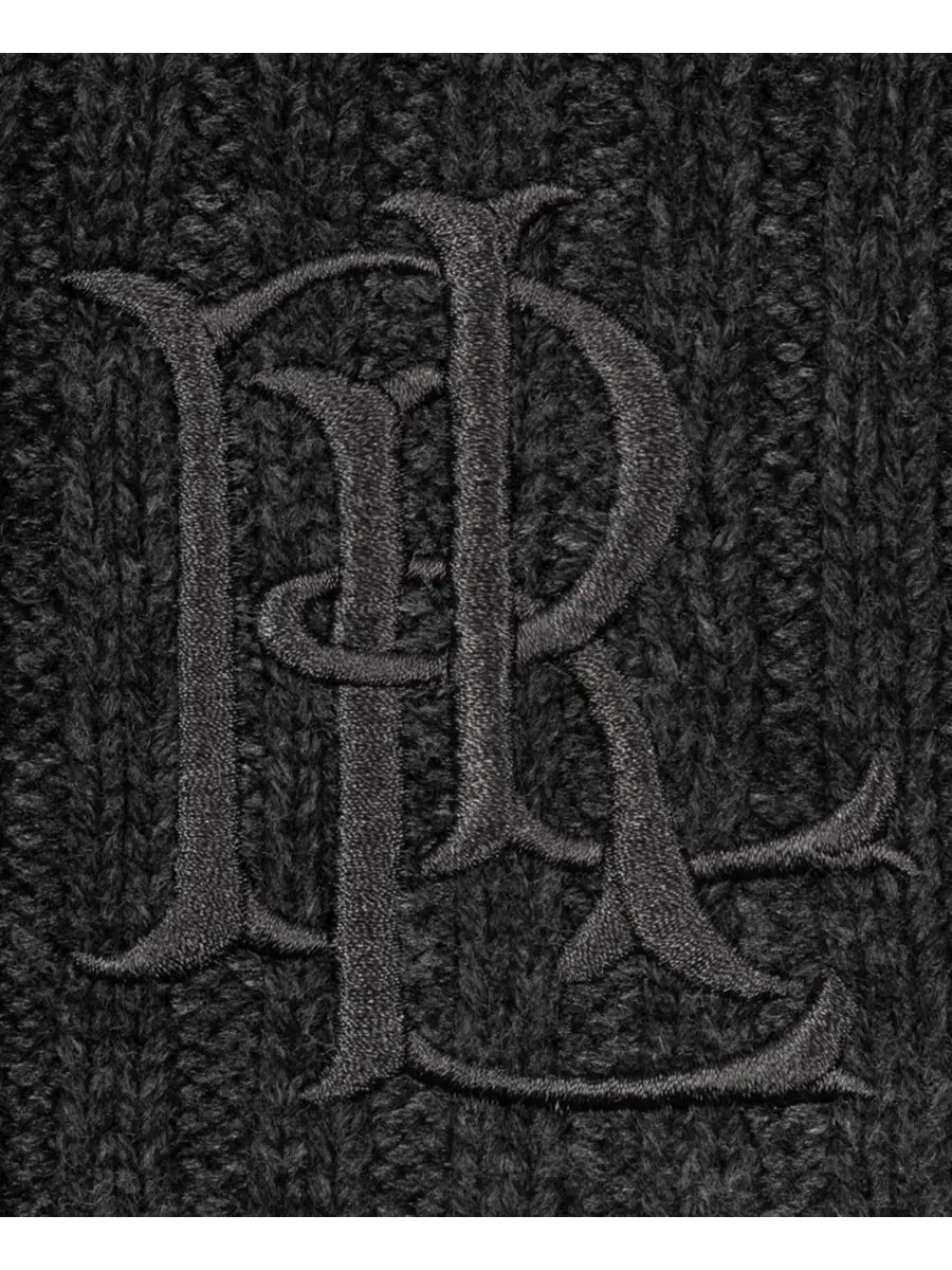 Шарф с косами, модель Core Cable Logo Lauren Ralph Lauren, Onyx Heather — изображение 4 из 4