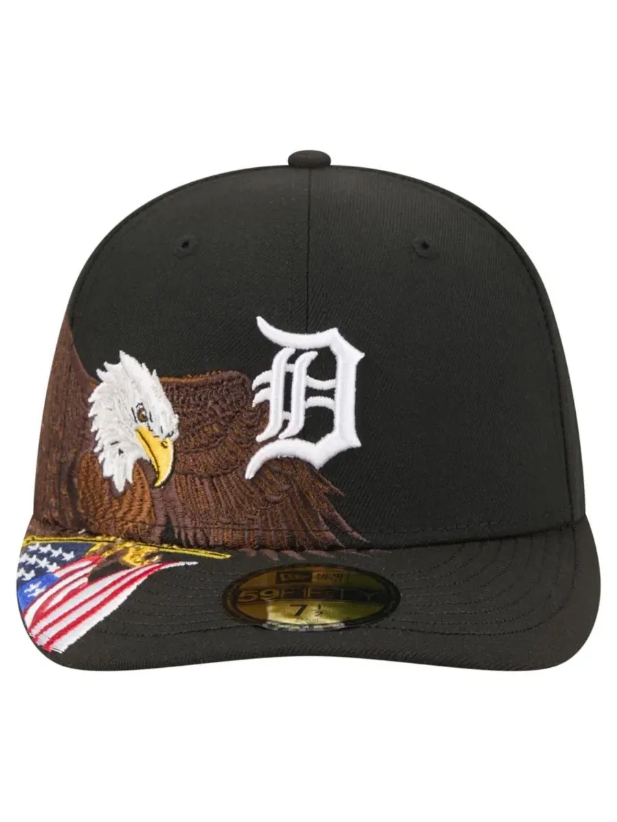 Кепка с вышитым орлом и логотипом Detroit Tigers — изображение 2 из 5, черный