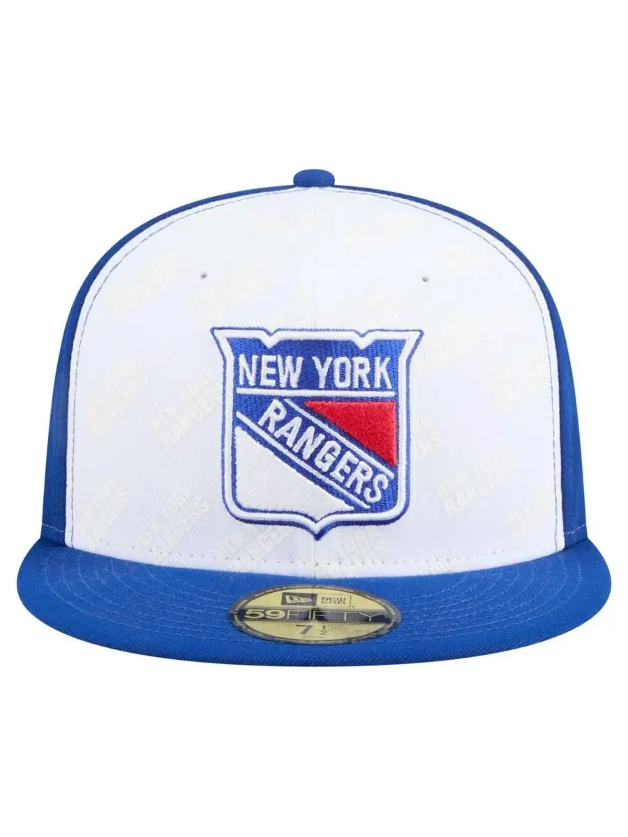 New Era Мужская бело-синяя бейсболка New York Rangers Repeat Two-Tone 59FIFTY — изображение 5 из 5, белый синий