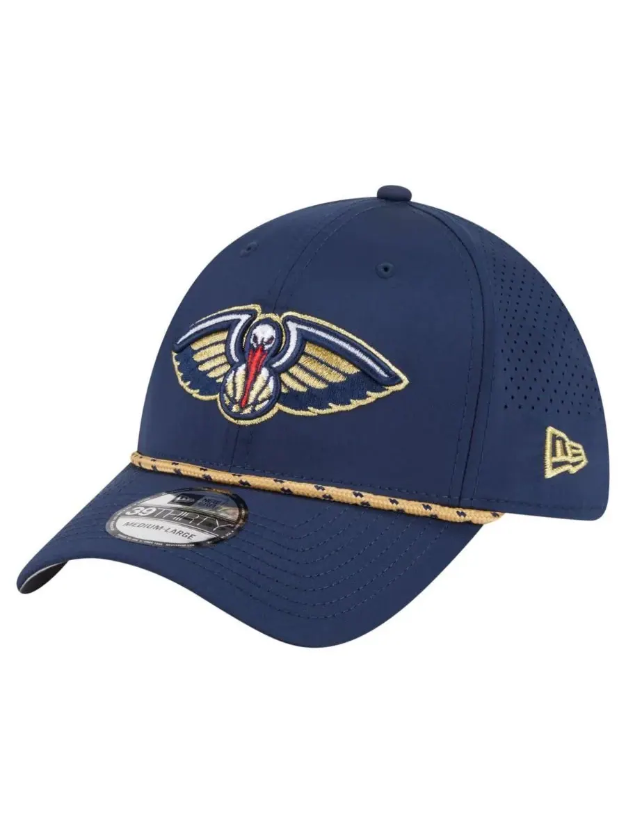 New Era Мужская темно-синяя кепка New Orleans Pelicans Featherweight Poly Rope Flex 39Thirty