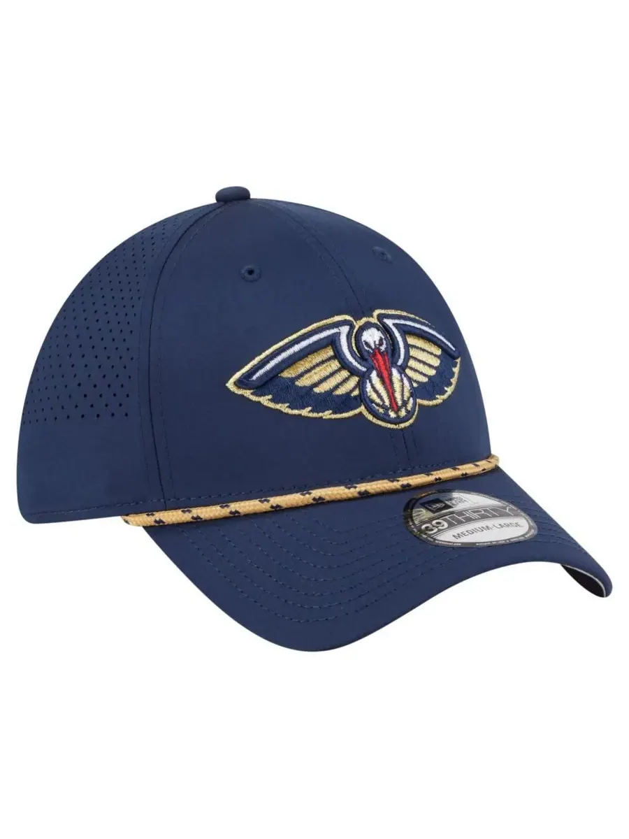 New Era Мужская темно-синяя кепка New Orleans Pelicans Featherweight Poly Rope Flex 39Thirty — изображение 3 из 4