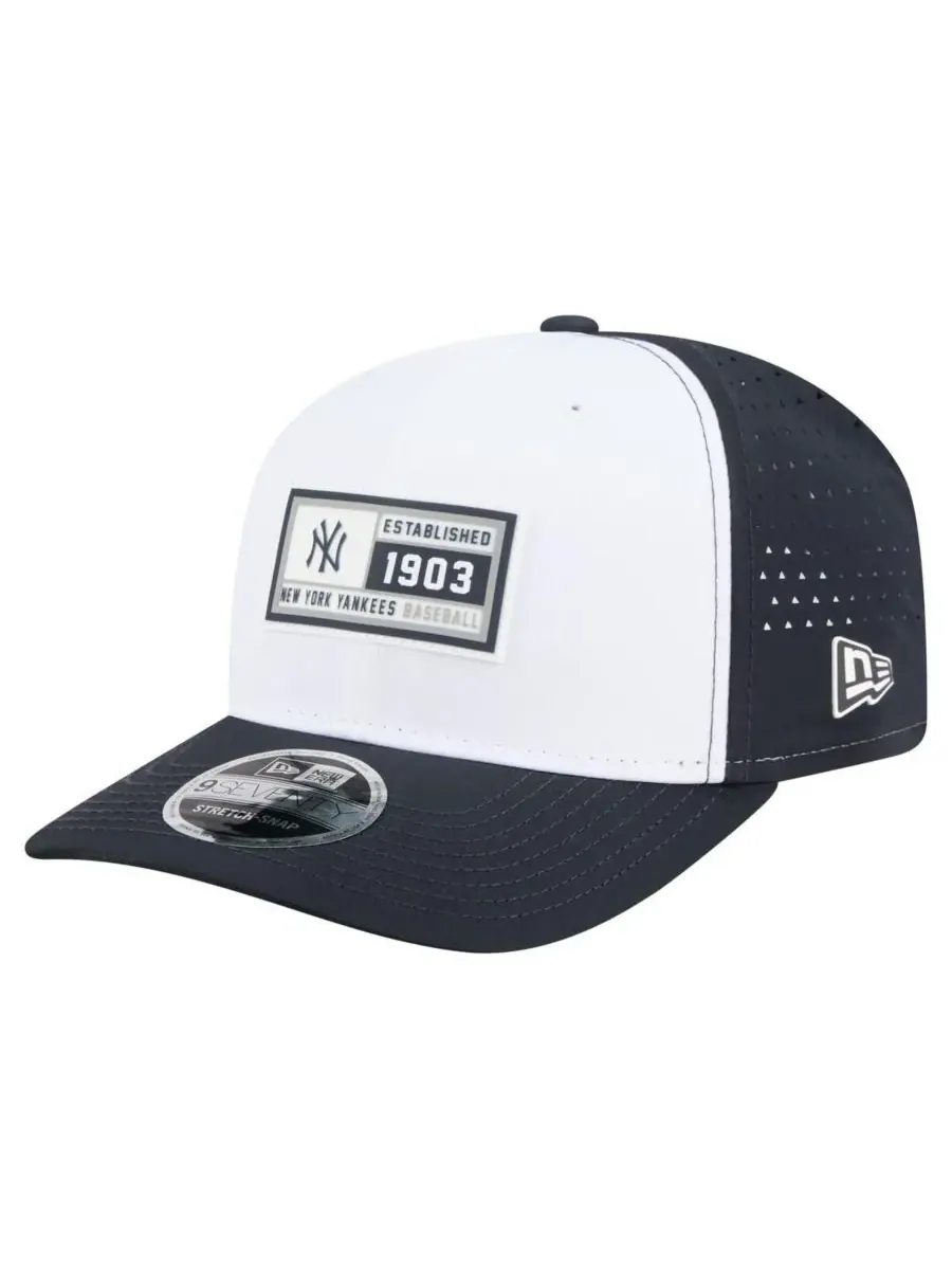 New Era Мужская белая/темно-синяя регулируемая бейсболка New York Yankees Established Patch 9SEVENTY