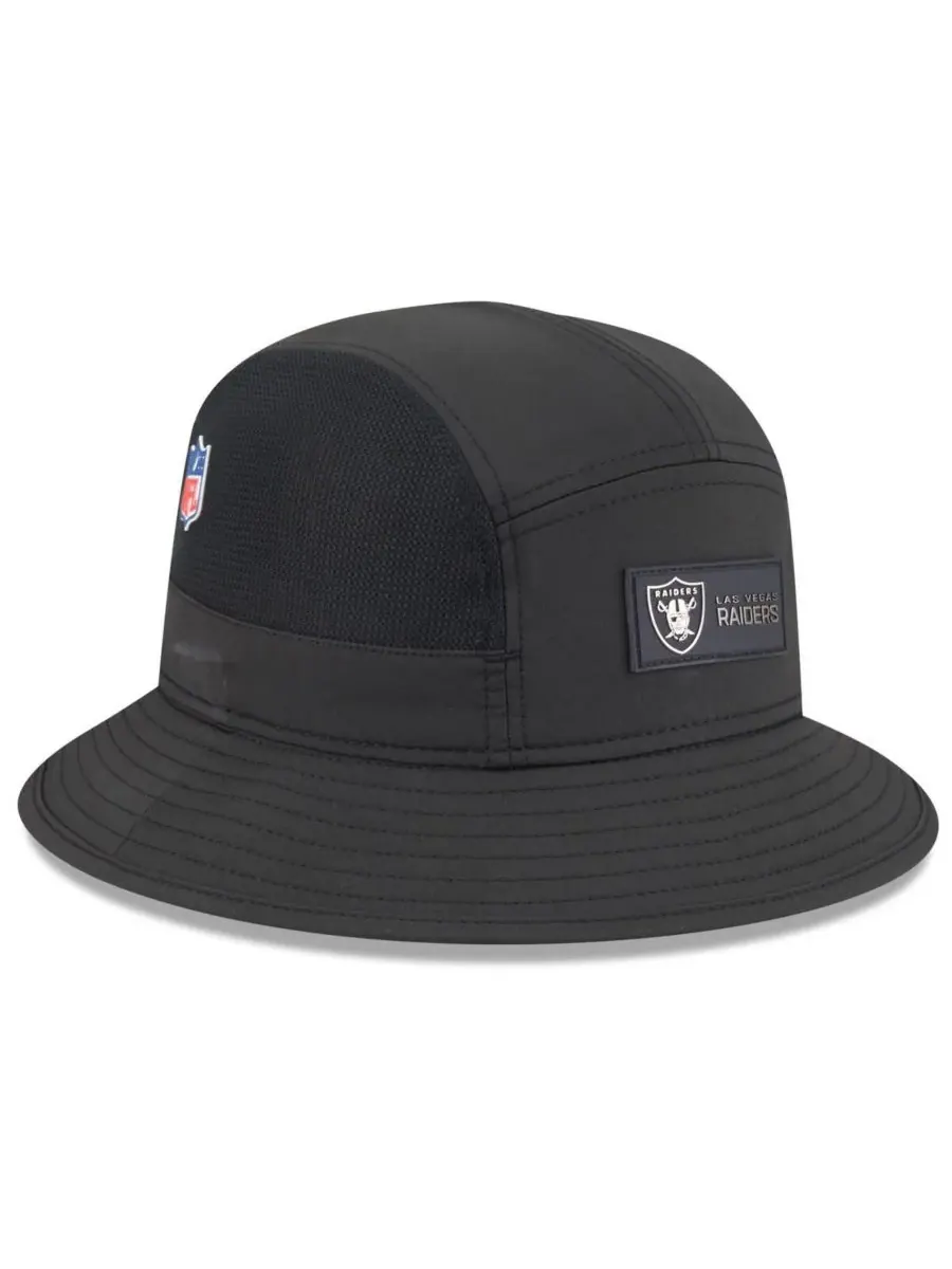 New Era Мужская черная панама Las Vegas Raiders 2025 Sideline — изображение 4 из 5, черный