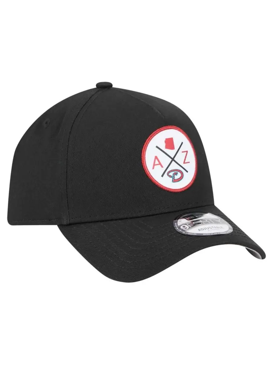 New Era Мужская черная регулируемая бейсболка Arizona Diamondbacks 9FORTY A-Frame — изображение 4 из 5, черный