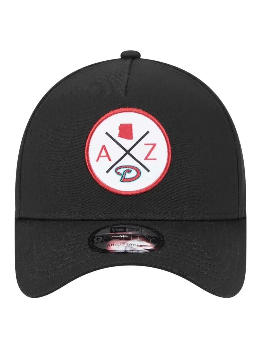 New Era Мужская черная регулируемая бейсболка Arizona Diamondbacks 9FORTY A-Frame — изображение 5 из 5, черный