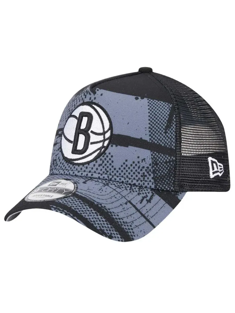New Era Мужская кепка-тракер Brooklyn Nets Tip Off A-Frame Trucker 9FORTY с регулируемым размером — изображение 4 из 5