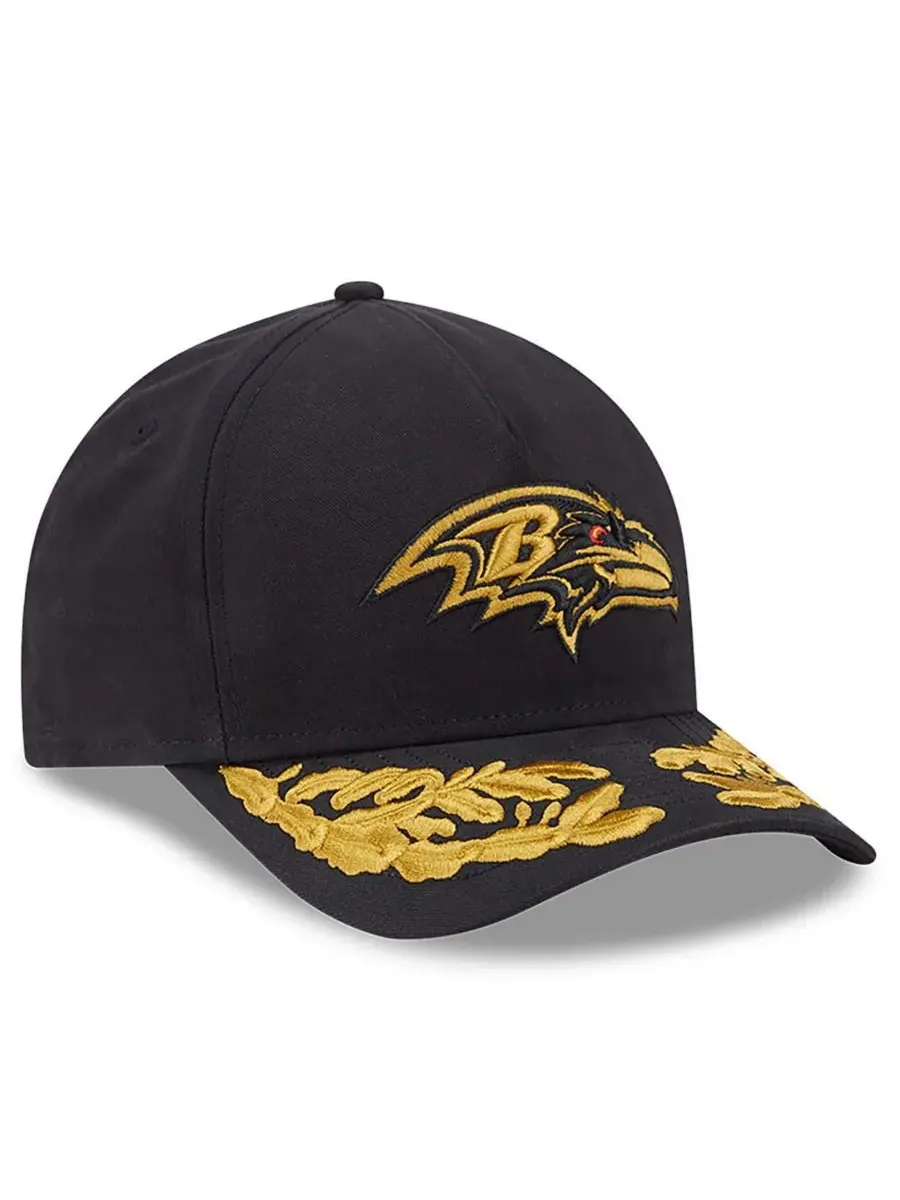 New Era Мужская регулируемая кепка Alpha Men's Industries Black Baltimore Ravens A-Frame 9FORTY — изображение 3 из 5, черный