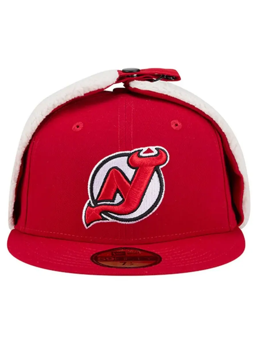 Кепка с ушками и подкладкой из шерпы, модель Injection Dog Ear Classic Fitted New Era — изображение 2 из 5, красный