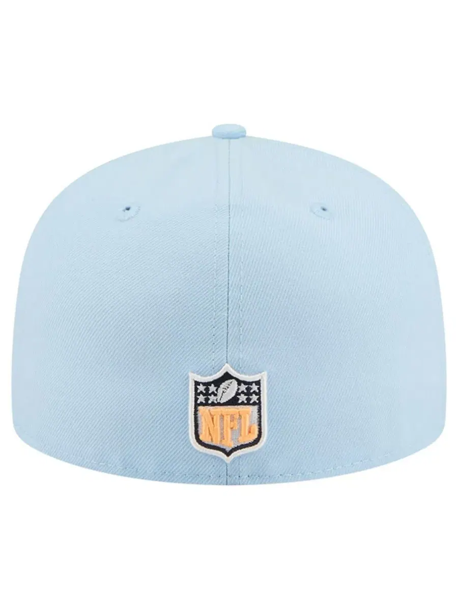Кепка с высокой тульей Coastal Blue New Era, New England Patriots 59FIFTY — изображение 3 из 5, синий