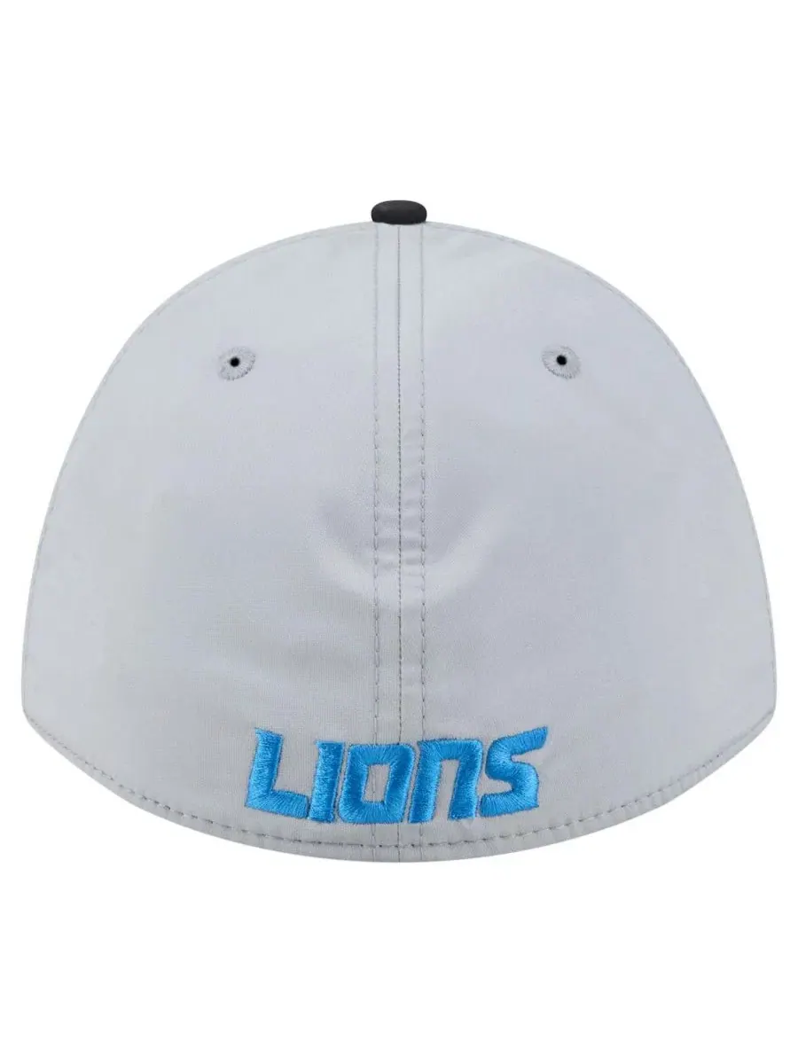 Кепка New Era Detroit Lions Rope M-Crown A-Frame 39THIRTY Flex — изображение 2 из 4, серебристый черный