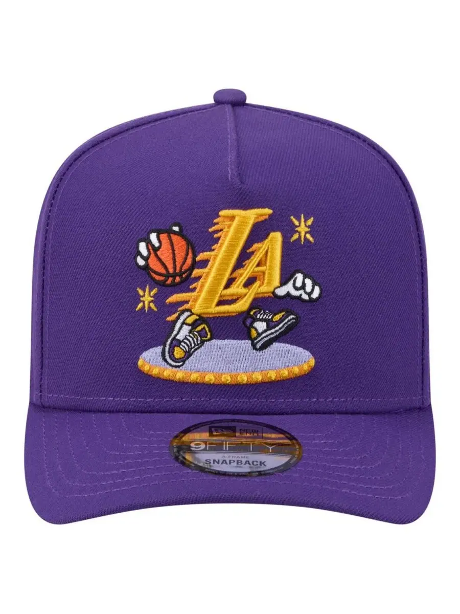 Кепка-снэпбек с вышитым логотипом Los Angeles Lakers New Era — изображение 2 из 4, фиолетовый